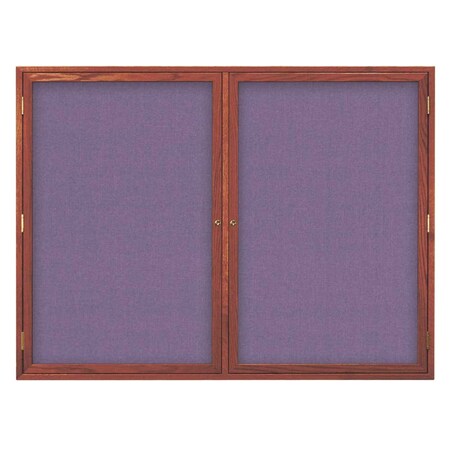 United Visual Products Double Door Indoor Enclosed Easy Tack Bo UV303EZ-BLUE-GOLD